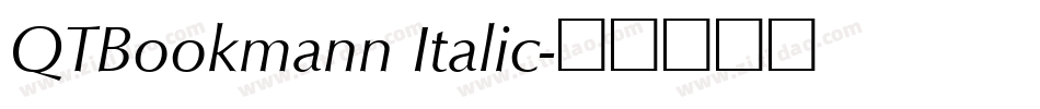 QTBookmann Italic字体转换